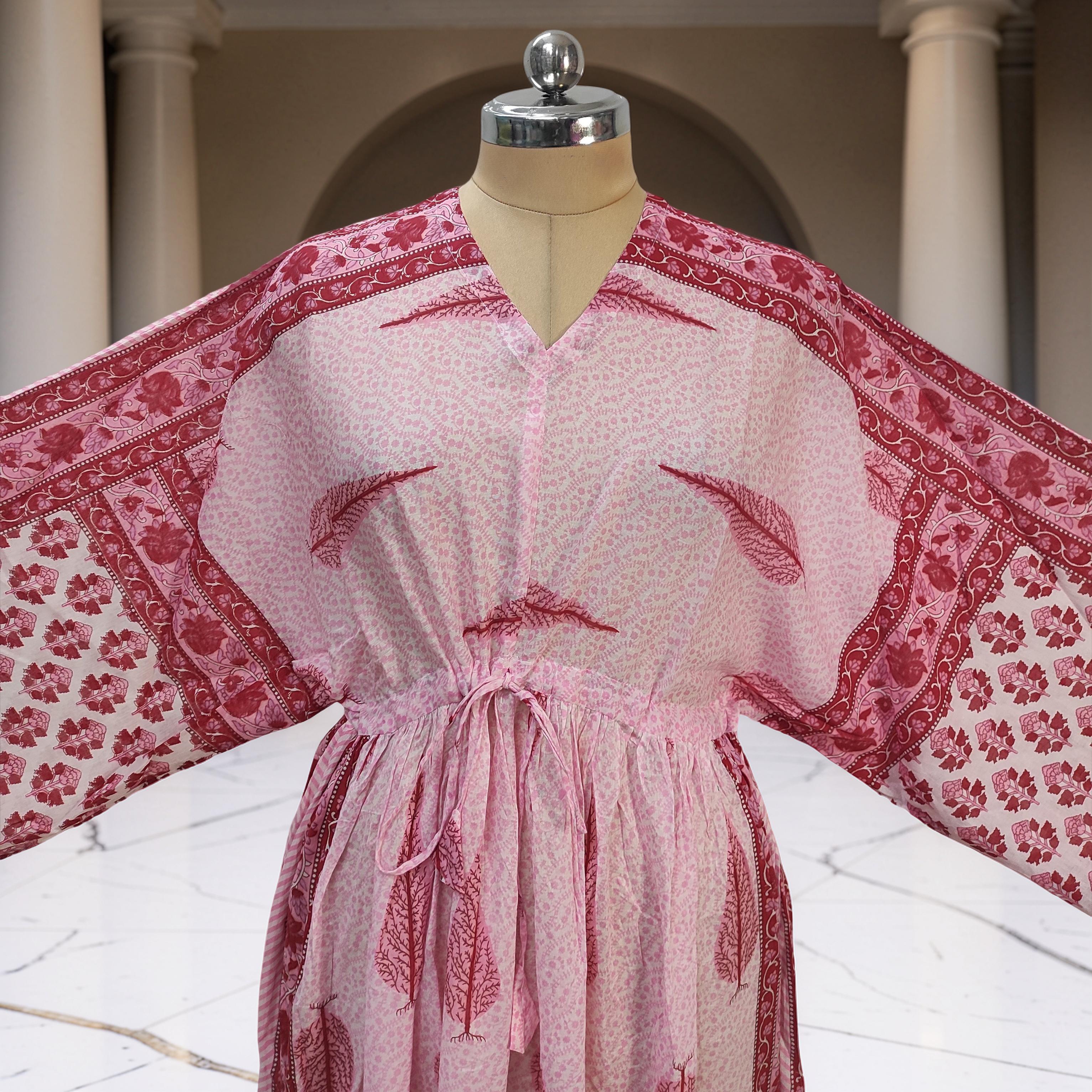 XS-S Anam With Sheila Printed Cotton Dress 54" Long Jalabiya 25547-1336 JP