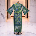XS-S Amber With Sheila Printed Cotton Dress 54" Long Jalabiya 25558-1336 JP