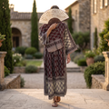 S-M Cotton Printed Amber Dress 57" Long Jalabiya With Sheila 25573-1338 JP
