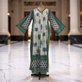 S-M Amber Printed Cotton Dress 57" Long Jalabiya 25583-1340 JP
