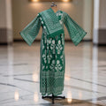 L-XL Amber With Sheila Printed Cotton Dress 57" Long Jalabiya 25585-1340 JP