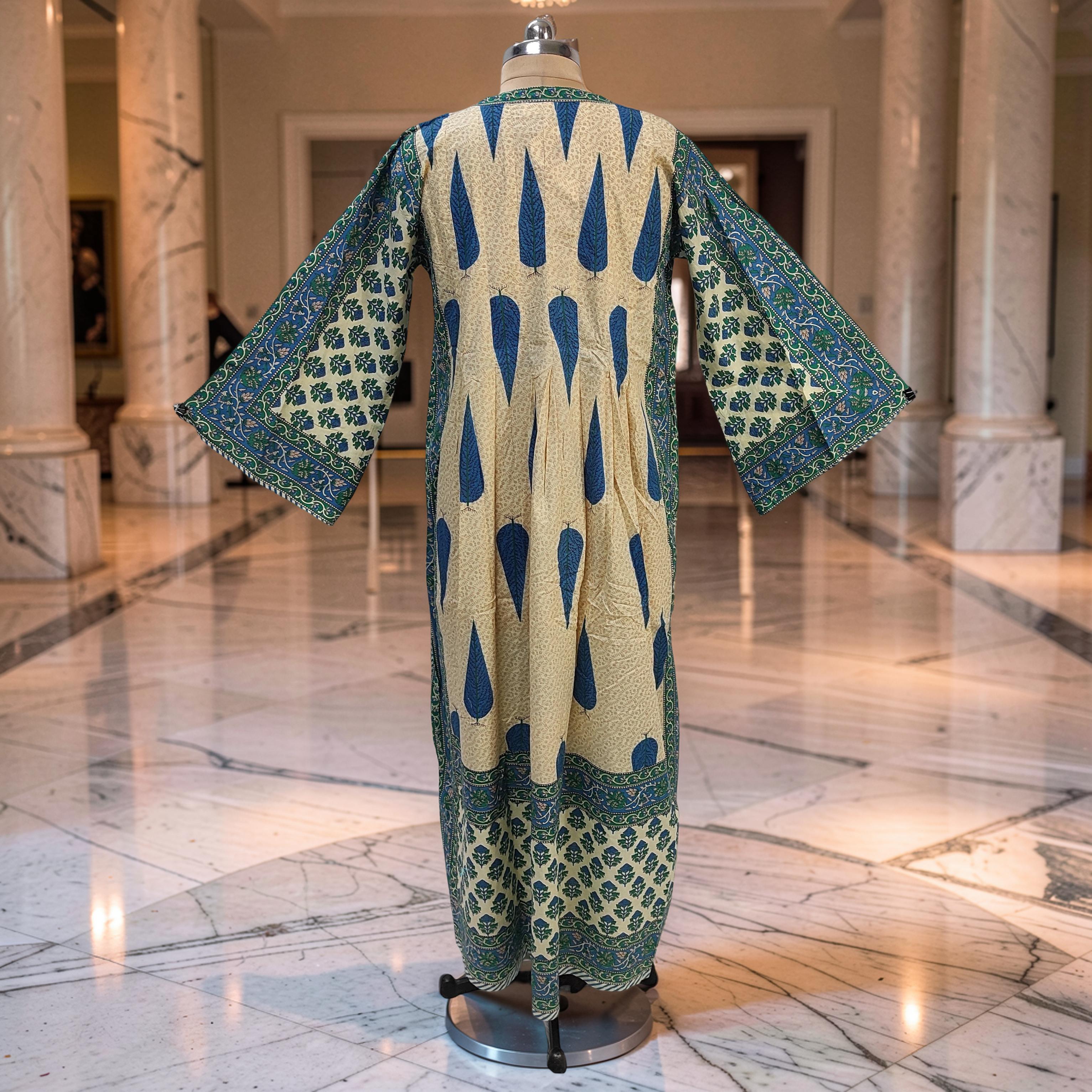 L-XL Amber With Sheila Printed Cotton Dress 57" Long Jalabiya 25590-1341 JP