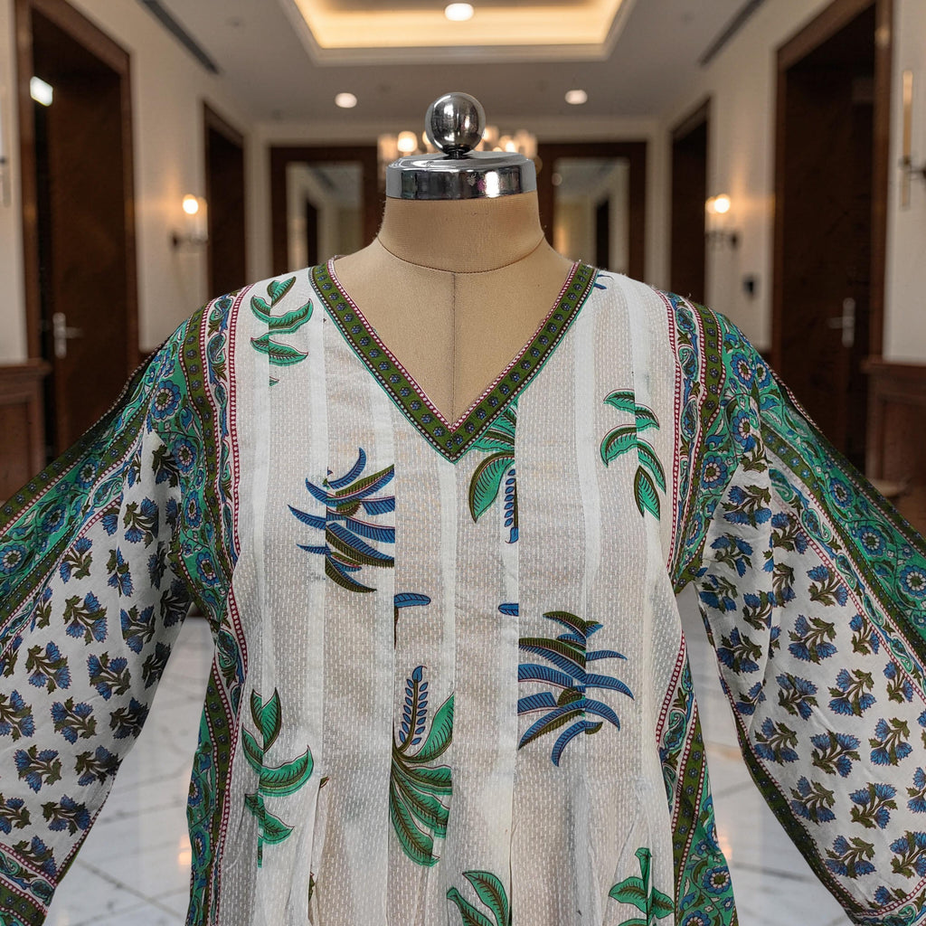 XS-S Amber Printed Cotton Dress 54" Long Jalabiya 25611-1342 JP