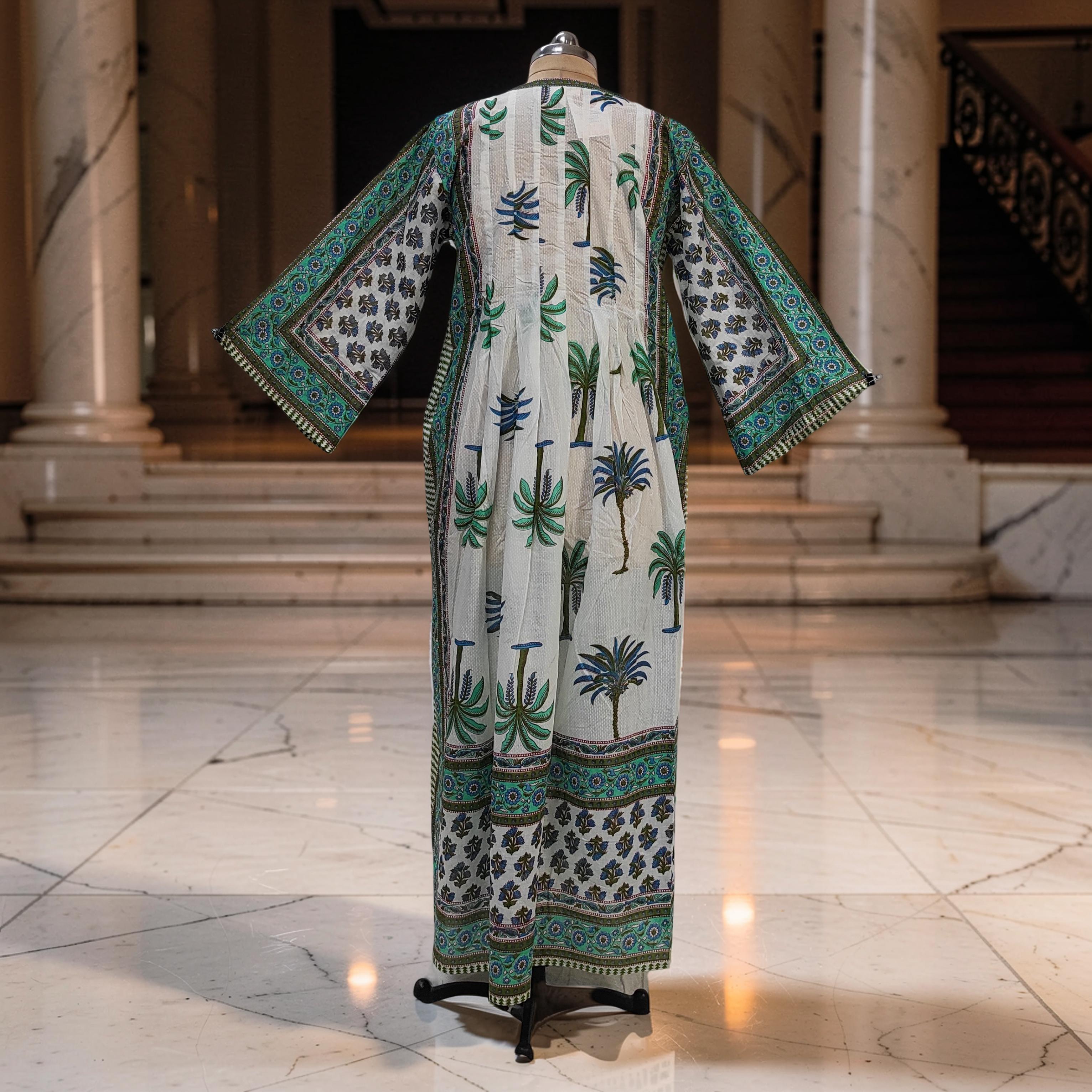 2XL-3XL Amber Printed Cotton Dress 57" Long Jalabiya 25614-1342 JP