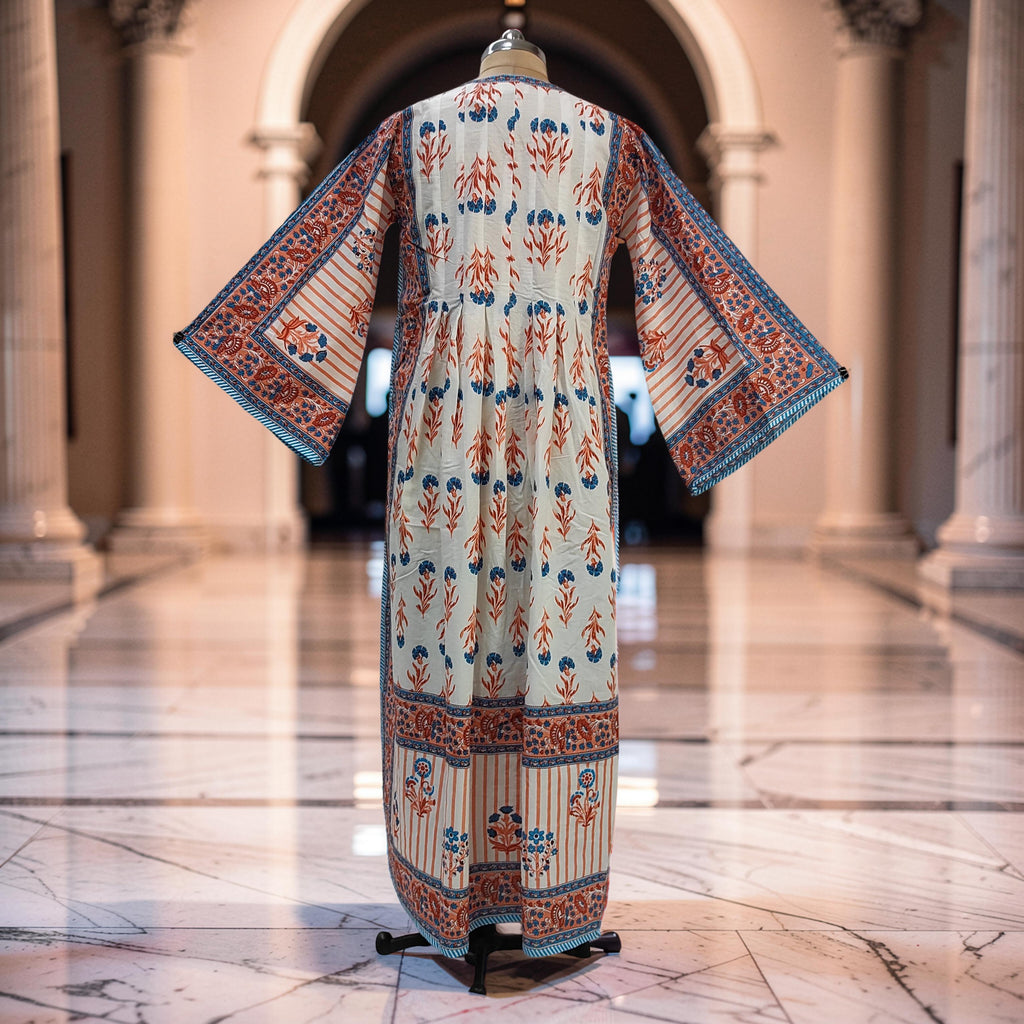 2XL-3XL Amber Printed Cotton Dress 57" Long Jalabiya 25615-1342 JP