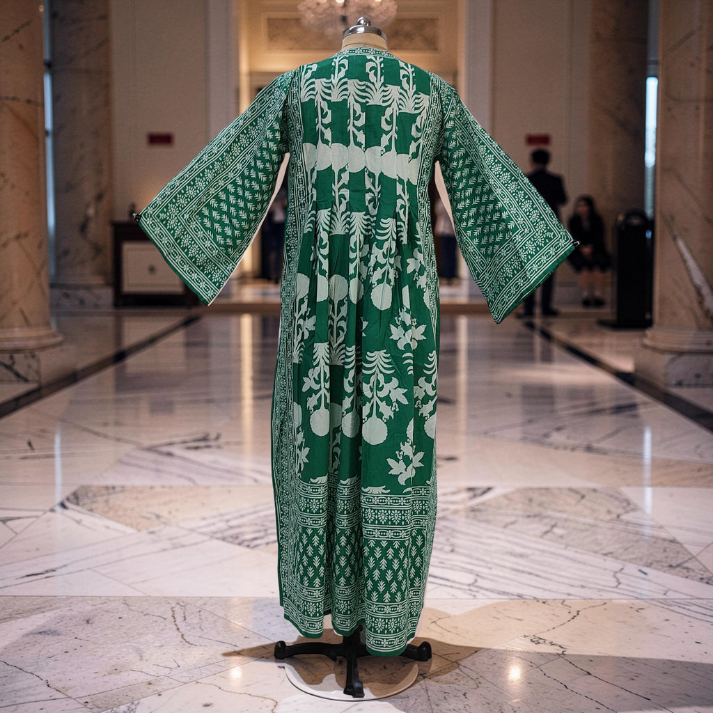2XL-3XL Amber With Sheila Printed Cotton Dress 57" Long Jalabiya 25621-1343 JP