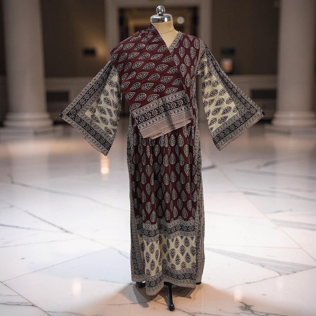 2XL-3XL Amber With Sheila Printed Cotton Dress 57" Long Jalabiya 25625-1343 JP