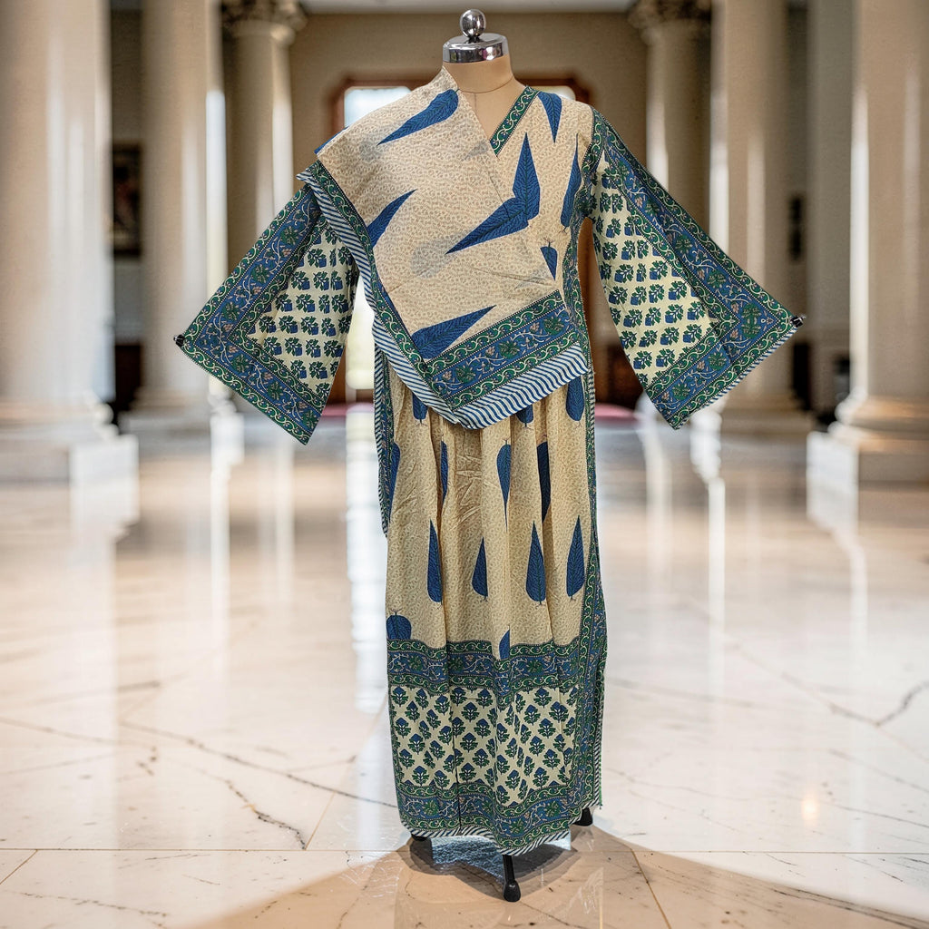 2XL-3XL Amber With Sheila Printed Cotton Dress 57" Long Jalabiya 25629-1343 JP