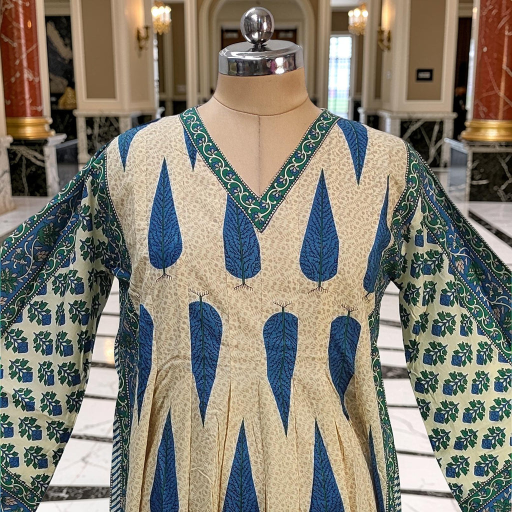 2XL-3XL Amber With Sheila Printed Cotton Dress 57" Long Jalabiya 25629-1343 JP
