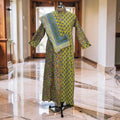 XS-S Singapore With Sheila Printed Cotton Dress 54" Long Jalabiya 25633-1345 JP