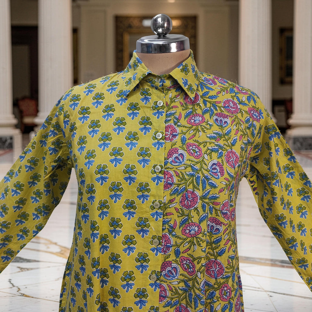 2XL-3XL Singapore With Sheila Printed Cotton Dress 57" Long Jalabiya 25640-1347 JP