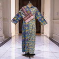 S-M Singapore With Sheila Printed Cotton Dress 57" Long Jalabiya 25647-1348 JP