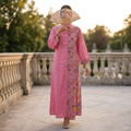 XS/S Singapore Printed Cotton Dress 54" Long Jalabiya 25653-1344 JP