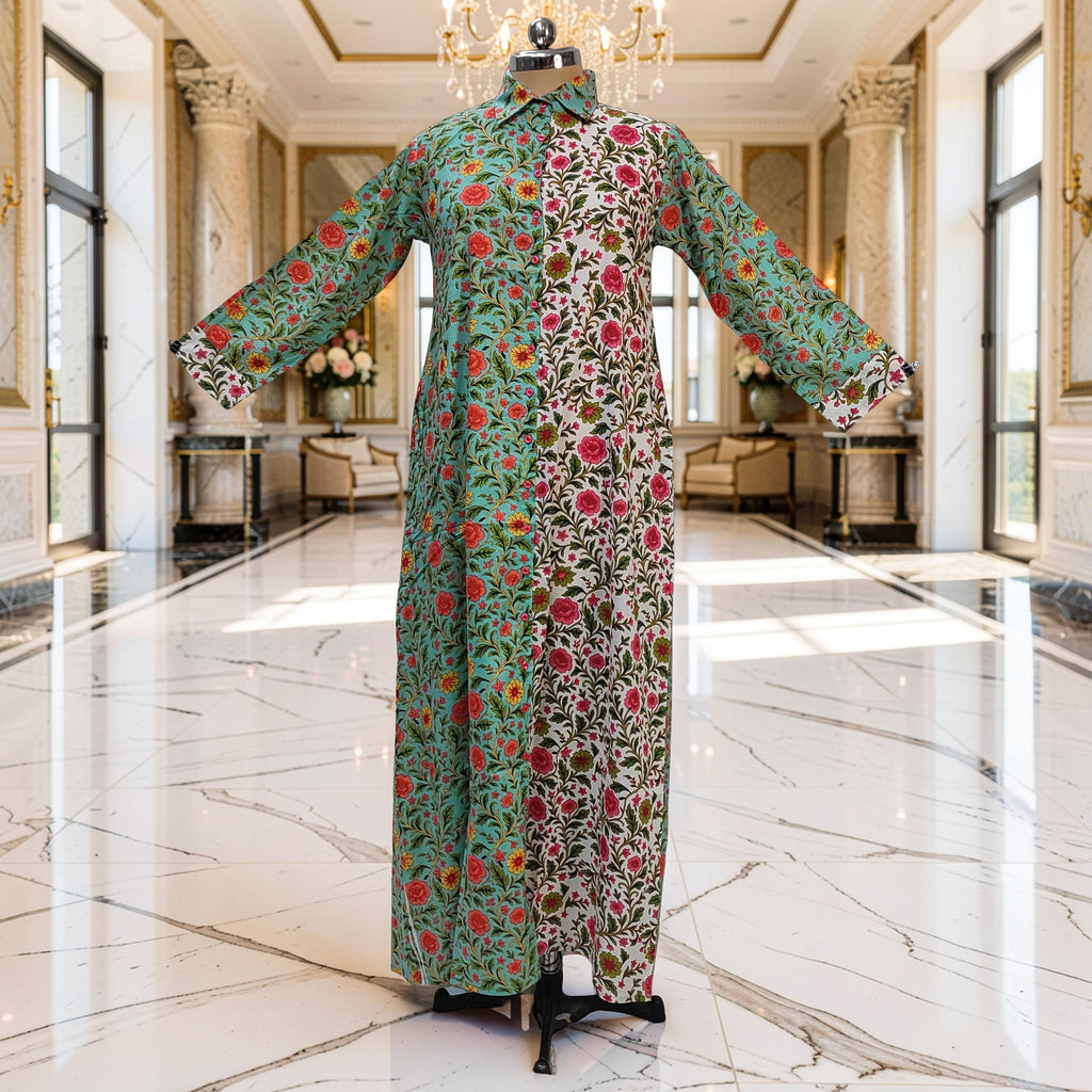 2XL-3XL Singapore Cotton Dress Jalabiya 57" Long 25668-1345 JP