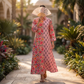 Singapore Printed Cotton Dress Long Jalabiya 25681-1349 JP