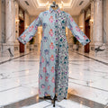 S-M Singapore Printed Cotton Dress 57" Long Jalabiya 25694-1350 JP