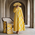 Singapore With Sheila Printed Cotton Dress Long Jalabiya 25709-1352 JP