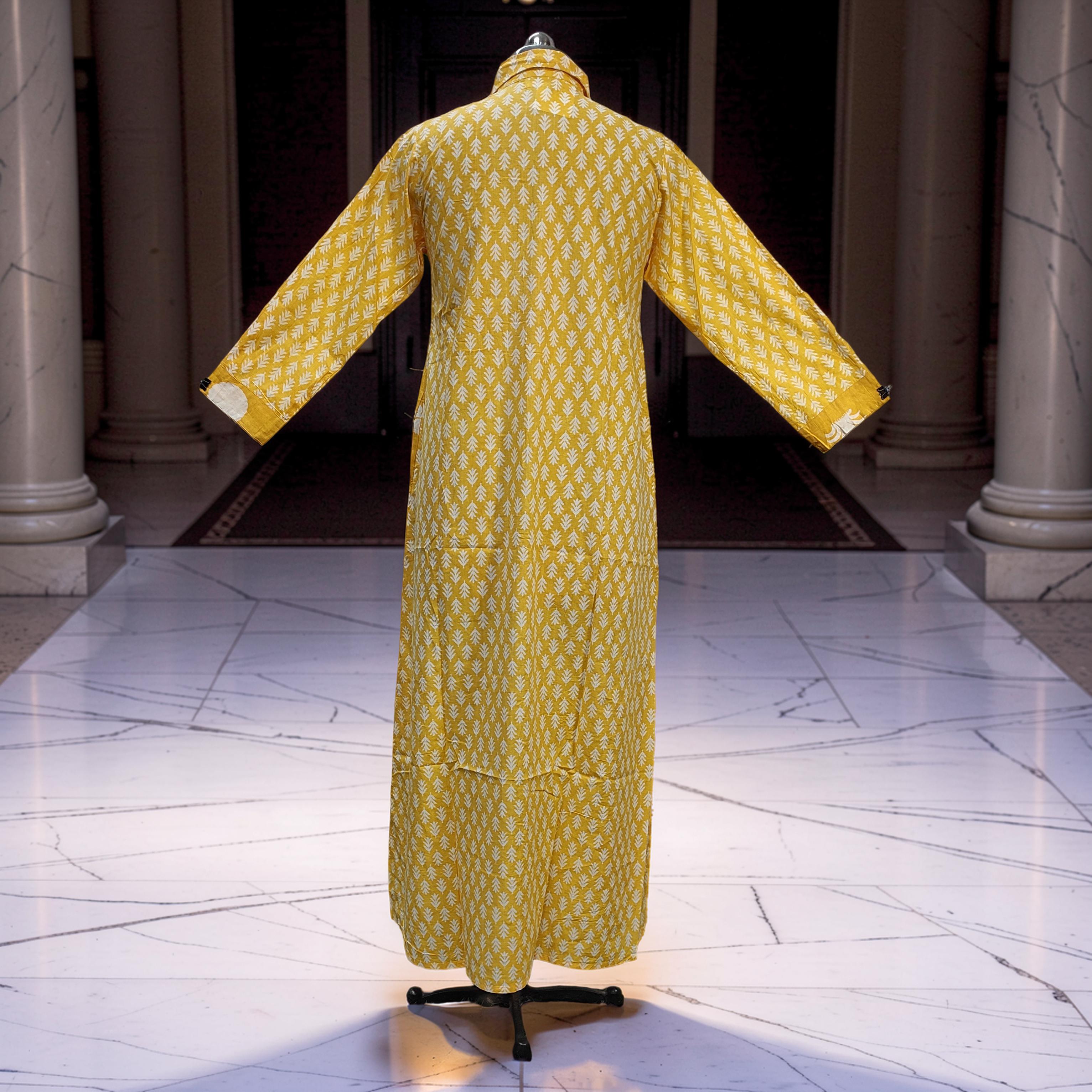 S-M Singapore With Sheila Printed Cotton Dress 57" Long Jalabiya 25710-1352 JP