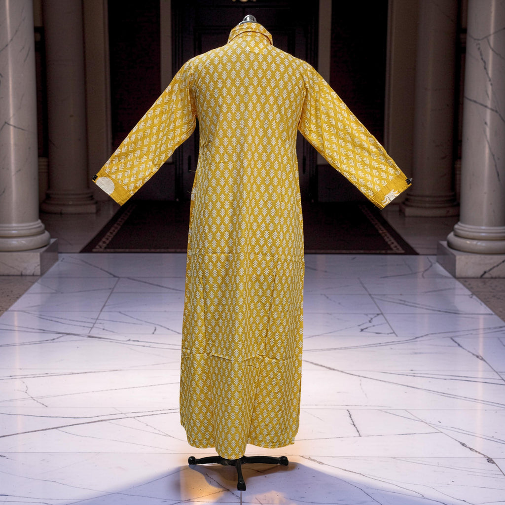 2XL-3XL Singapore With Sheila Printed Cotton Dress 57" Long Jalabiya 25712-1355 JP