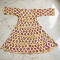 4-5 Year Huda Printed Cotton Girls Dress 34" Long Jalabiya 25717-1356 JP