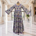 XS/S Huda Printed Cotton Dress 54" Long Jalabiya 25731-1358 JP