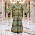 S/M  Huda Printed Cotton Dress 57" Long Jalabiya 25750-1361 JP