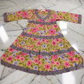 4-5 Year Huda Printed Cotton Girls Dress 34" Long Jalabiya 25753-1362 JP