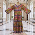 XS/S Huda Printed Cotton Dress 54" Long Jalabiya 25758-1363 JP