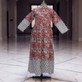 XS-S Ana Printed Cotton Dress 54" Long Jalabiya 25769-1365 JP