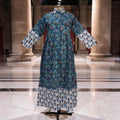 S-M Ana Printed Cotton Dress 57" Long Jalabiya 25772-1369 JP
