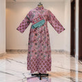 S-M Ana With Sheila Printed Cotton Dress 57" Long Jalabiya 25787-1368 JP