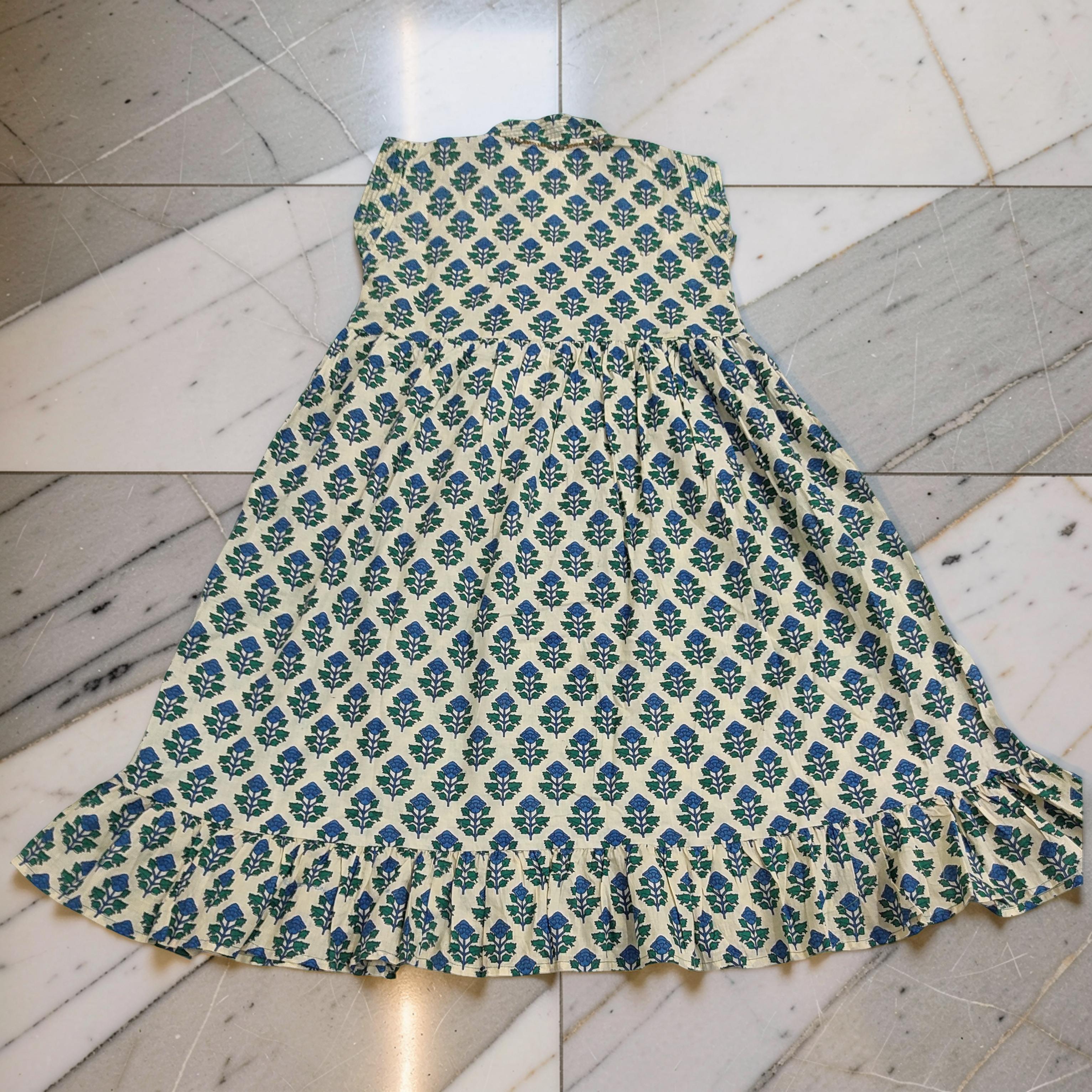 2-3 Year Amani Printed Cotton Girls Dress 30'' Short Sleeves Jalabiya 25794-1399 JP