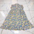 6-7 Year Amani Printed Cotton Girls Dress 38" Short Sleeves Jalabiya 25801-1399 JP