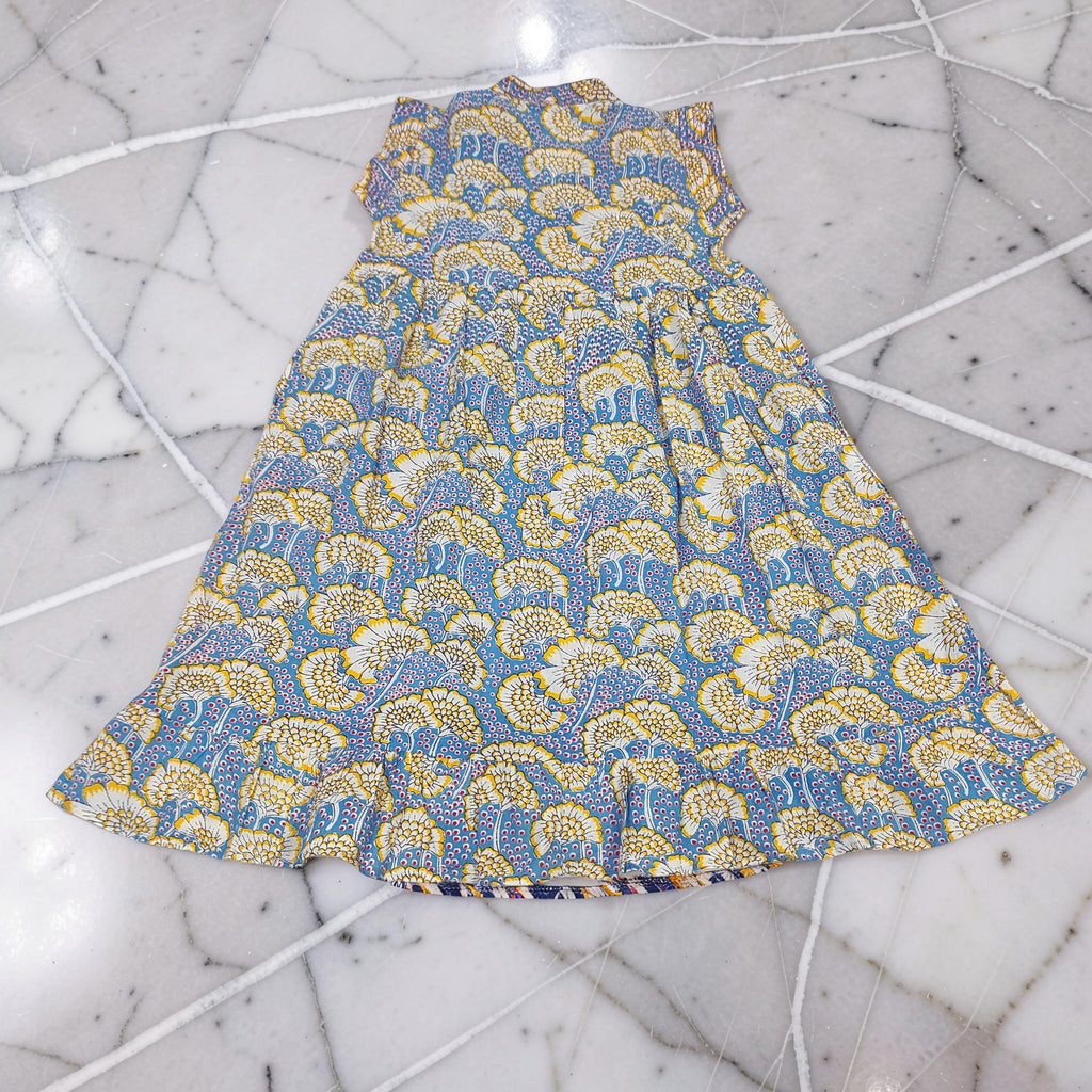 6-7 Year Amani Printed Cotton Girls Dress 38" Short Sleeves Jalabiya 25801-1399 JP