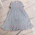 6-7 Year Amani Printed Cotton Girls Dress 38" Short Sleeves Jalabiya 25806-1399 JP