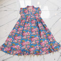6-7 Year Amani Printed Cotton Girls Dress 38" Short Sleeves Jalabiya 25807-1399 JP