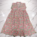 6-7 Year Amani Printed Cotton Girls Dress 38" Short Sleeves Jalabiya 25811-1399 JP