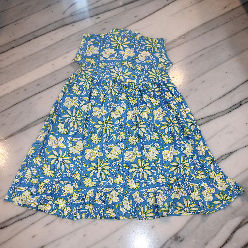 6-7 Year Amani Printed Cotton Girls Dress 38" Short Sleeves Jalabiya 25813-1399 JP