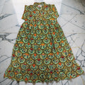 6-7 Year Amani Printed Cotton Girls Dress 38" Short Sleeves Jalabiya 25817-1399 JP