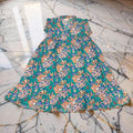 6-7 Year Amani Printed Cotton Girls Dress 38" Short Sleeves Jalabiya 25824-1399 JP