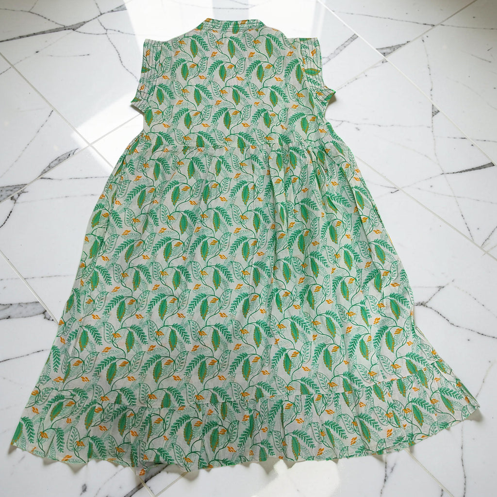 6-7 Year Amani Printed Cotton Girls Dress 38" Short Sleeves Jalabiya 25827-1399 JP
