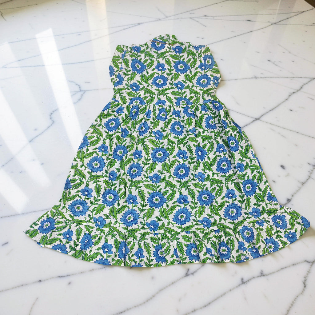 6-7 Year Amani Printed Cotton Girls Dress 38" Short Sleeves Jalabiya 25830-1399 JP