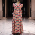 XS-S Amani Printed Cotton Dress 54" Short Sleeves Jalabiya 25865-1373 JP