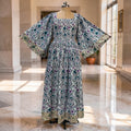 2XL/3XL Elzina Printed Cotton Dress 57" Long Jalabiya 26020-1378 JP