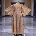 S/M Elzina Printed Cotton Dress 57" Long Jalabiya 26029-1379 JP