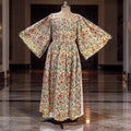 XS/S Elzina Printed Cotton Dress 54" Long Jalabiya 26031-1380 JP