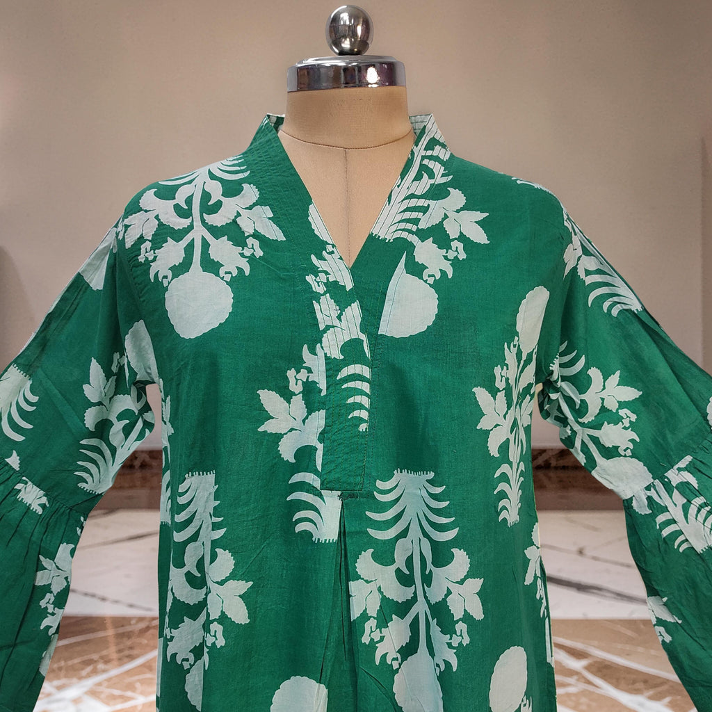 L-XL Reya Printed Cotton Dress 57" Long Jalabiya With Sheila 26043-1386 JP