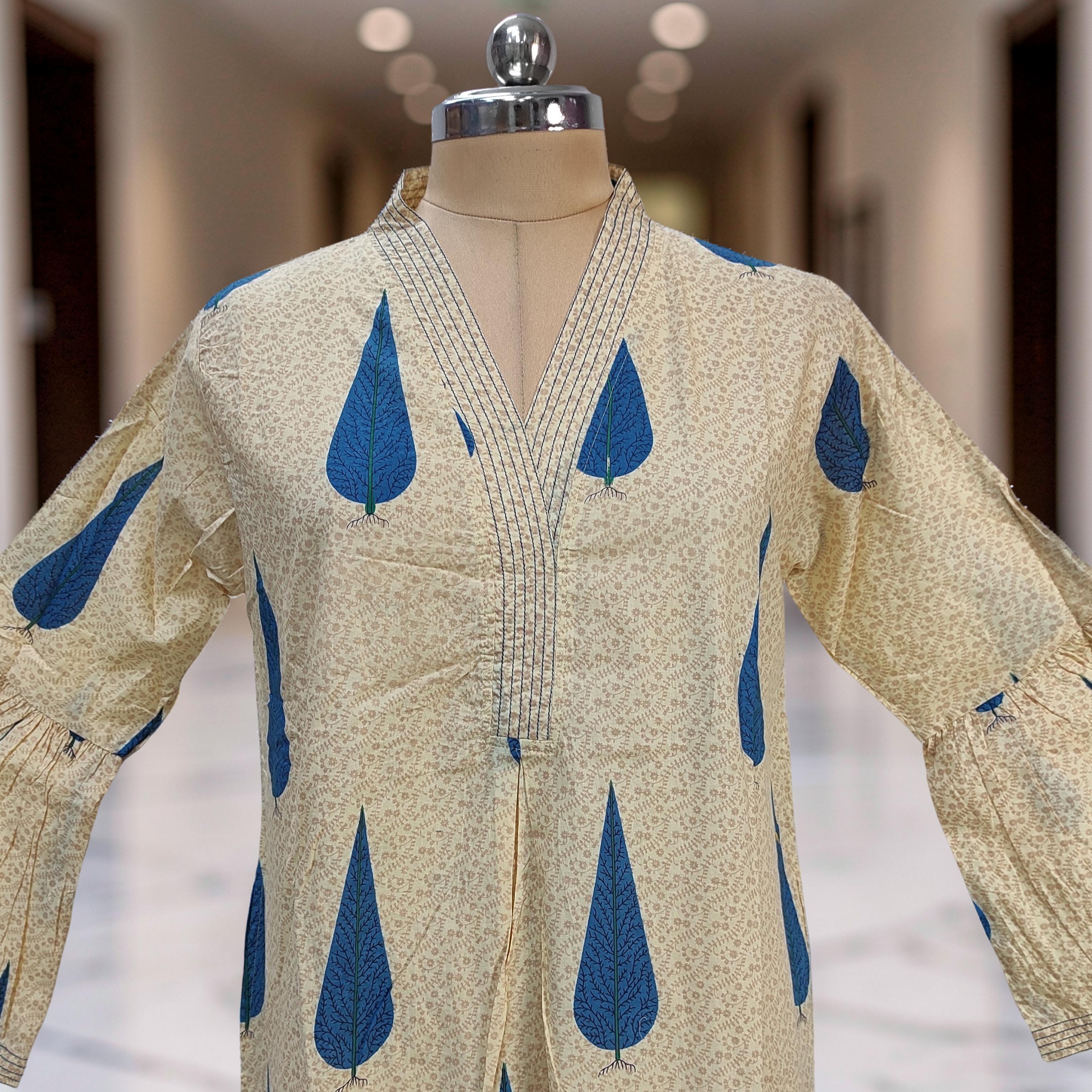 2XL-3XL Reya Printed Cotton Dress 57" Long Jalabiya With Sheila 26049-1384 JP