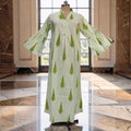 L-XL Reya Printed Cotton Dress 57" Long Jalabiya 26050-1384 JP