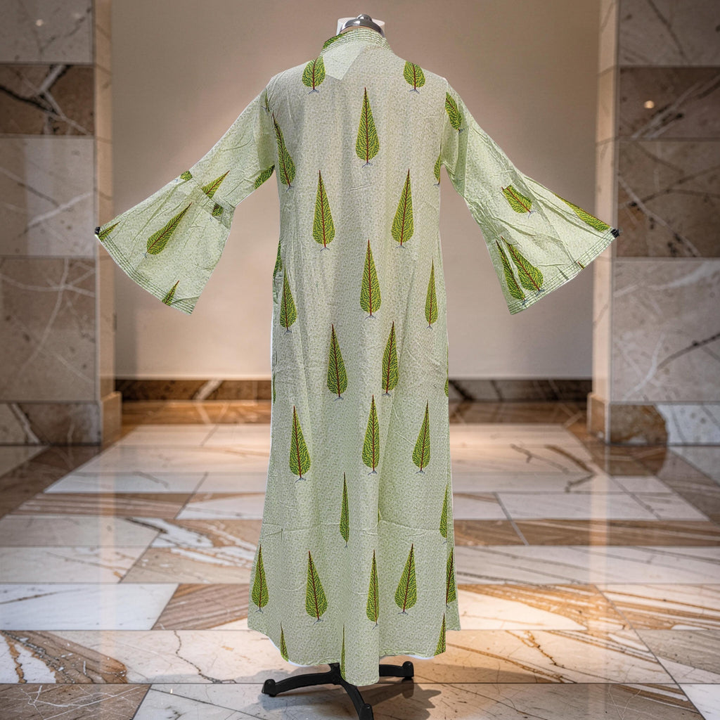 L-XL Reya Printed Cotton Dress 57" Long Jalabiya 26050-1384 JP